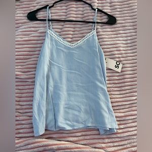 White and Blue Tank Top